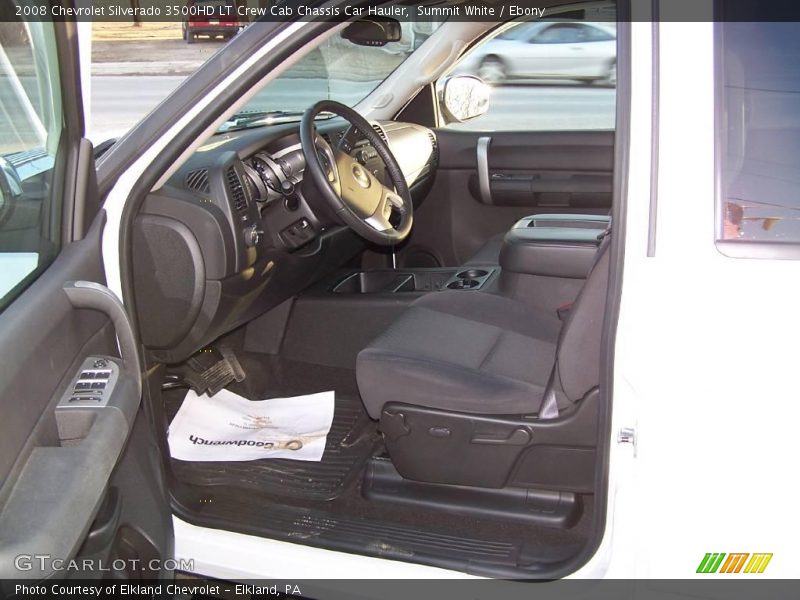 Summit White / Ebony 2008 Chevrolet Silverado 3500HD LT Crew Cab Chassis Car Hauler