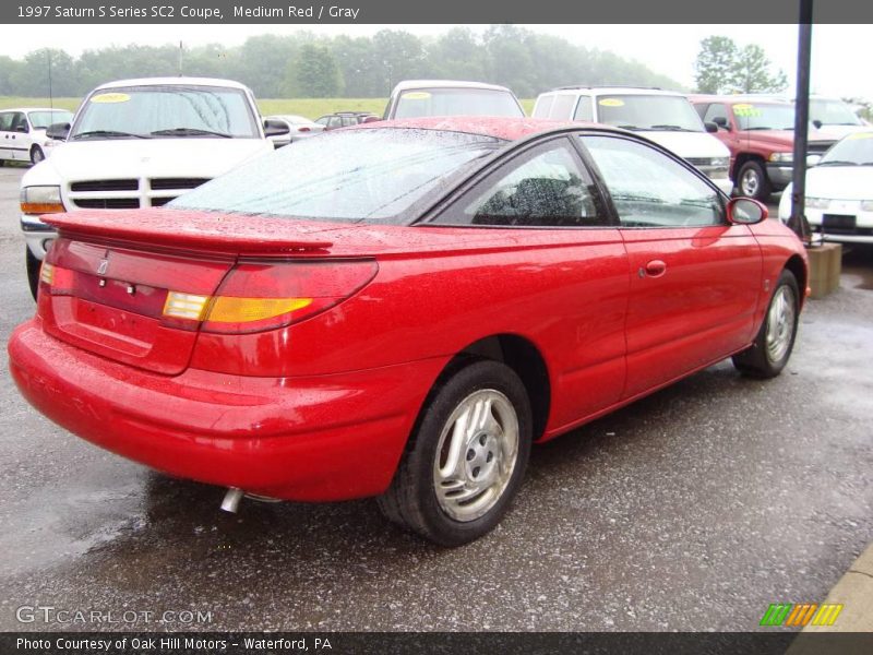 Medium Red / Gray 1997 Saturn S Series SC2 Coupe