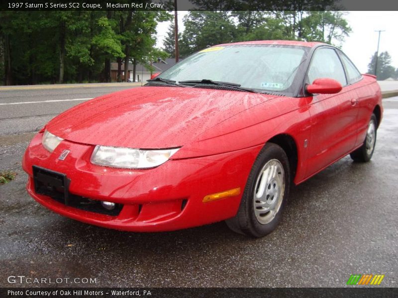 Medium Red / Gray 1997 Saturn S Series SC2 Coupe