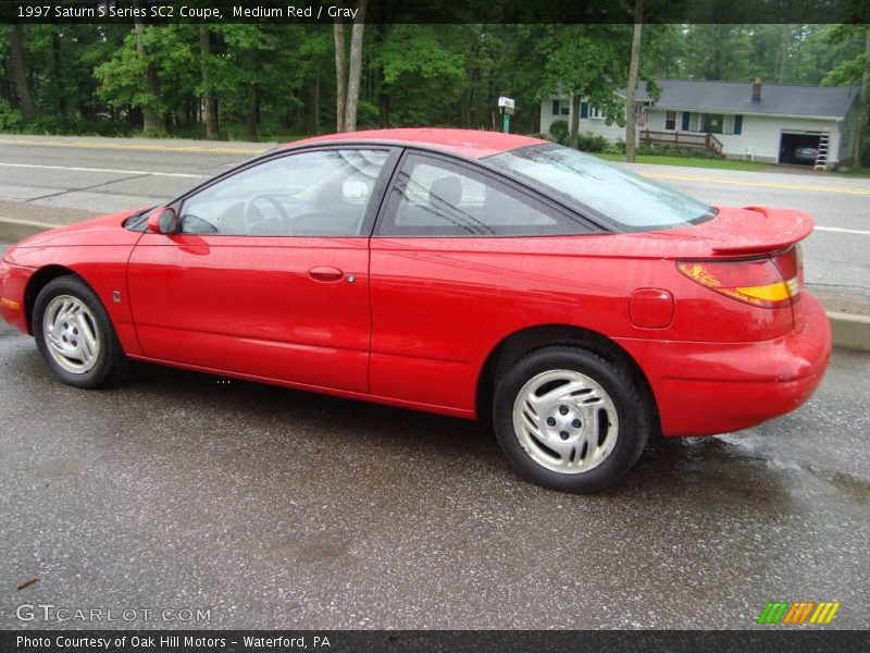 Medium Red / Gray 1997 Saturn S Series SC2 Coupe