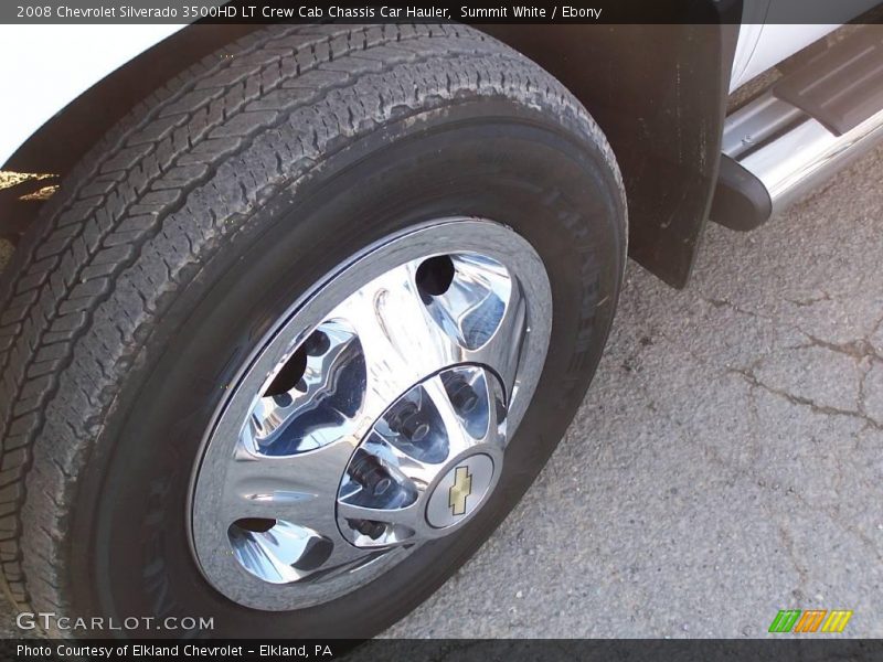 Summit White / Ebony 2008 Chevrolet Silverado 3500HD LT Crew Cab Chassis Car Hauler