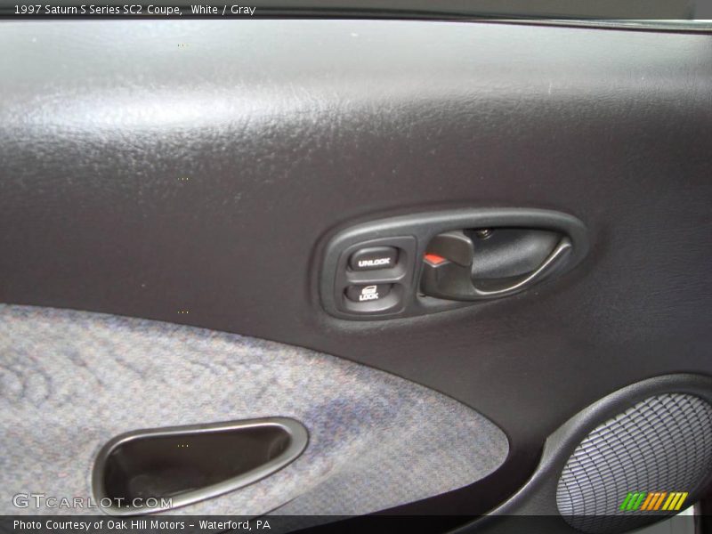 White / Gray 1997 Saturn S Series SC2 Coupe