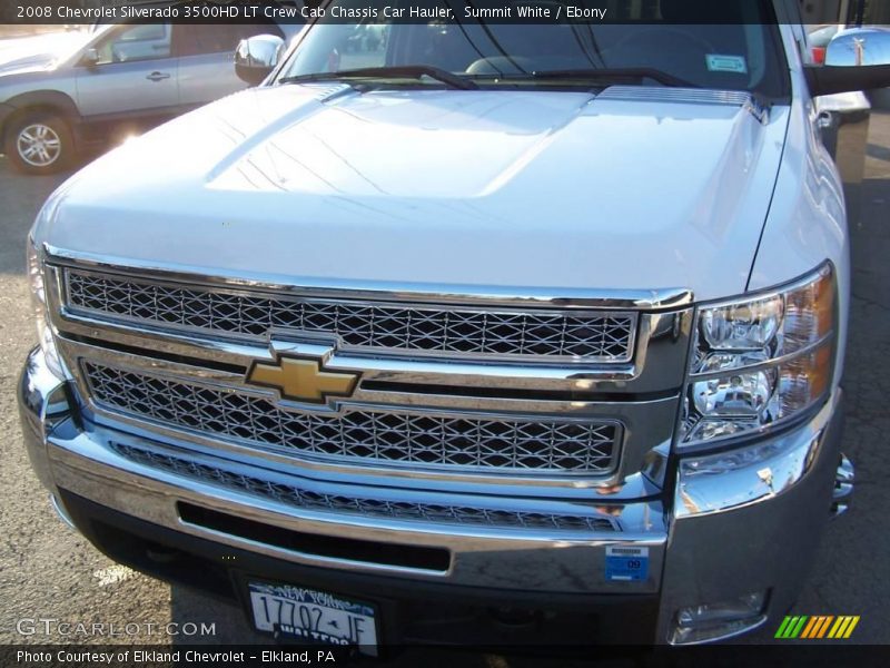 Summit White / Ebony 2008 Chevrolet Silverado 3500HD LT Crew Cab Chassis Car Hauler