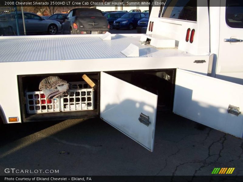 Summit White / Ebony 2008 Chevrolet Silverado 3500HD LT Crew Cab Chassis Car Hauler