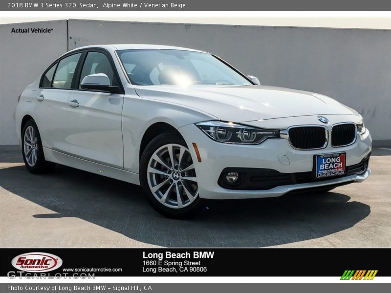 Alpine White / Venetian Beige 2018 BMW 3 Series 320i Sedan