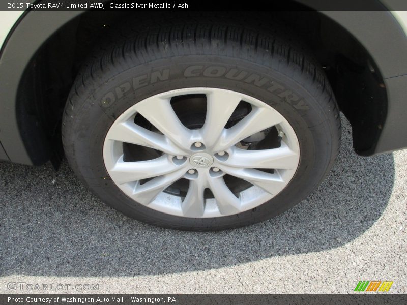 Classic Silver Metallic / Ash 2015 Toyota RAV4 Limited AWD