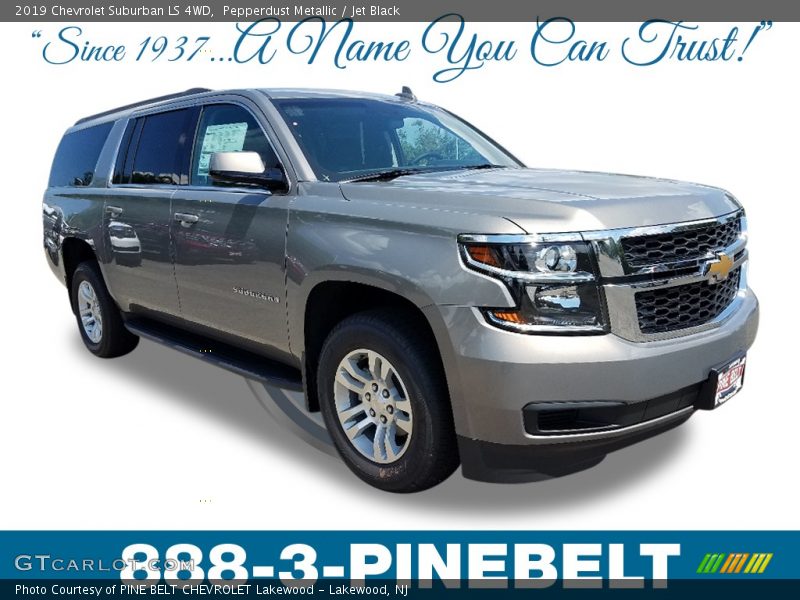 Pepperdust Metallic / Jet Black 2019 Chevrolet Suburban LS 4WD