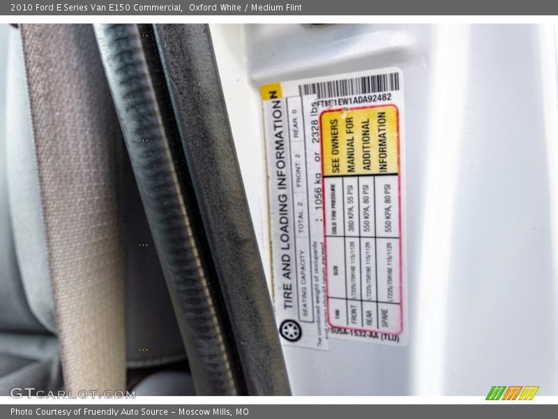 Oxford White / Medium Flint 2010 Ford E Series Van E150 Commercial