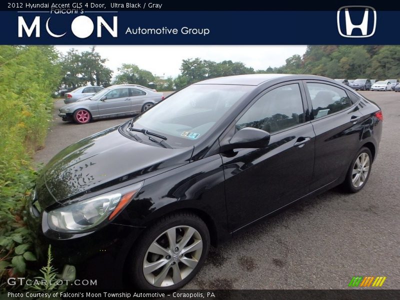 Ultra Black / Gray 2012 Hyundai Accent GLS 4 Door