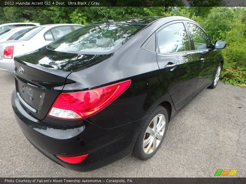 Ultra Black / Gray 2012 Hyundai Accent GLS 4 Door