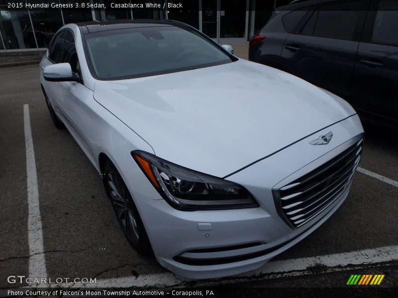 Casablanca White / Black 2015 Hyundai Genesis 3.8 Sedan