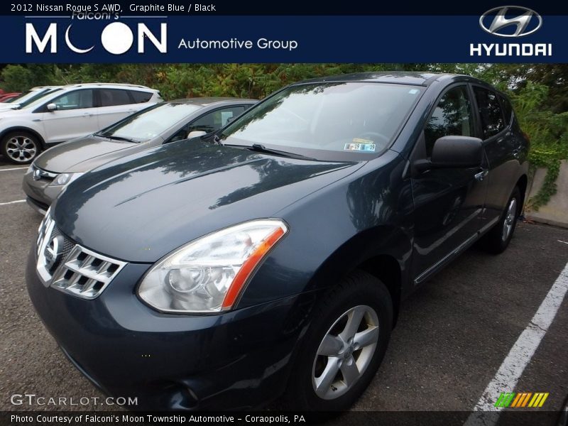 Graphite Blue / Black 2012 Nissan Rogue S AWD