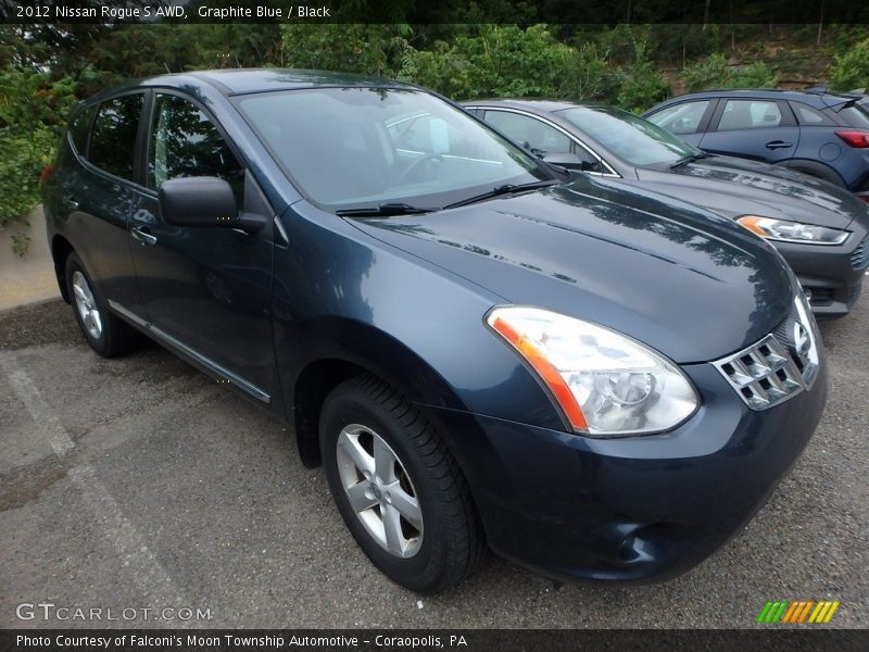 Graphite Blue / Black 2012 Nissan Rogue S AWD