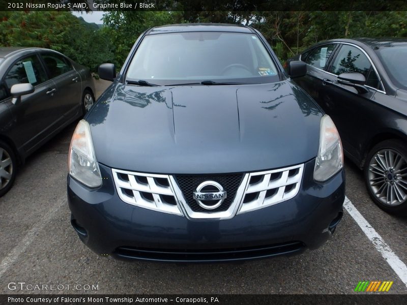 Graphite Blue / Black 2012 Nissan Rogue S AWD