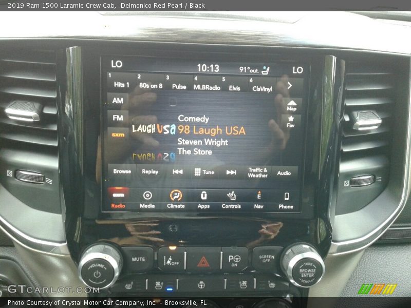 Delmonico Red Pearl / Black 2019 Ram 1500 Laramie Crew Cab