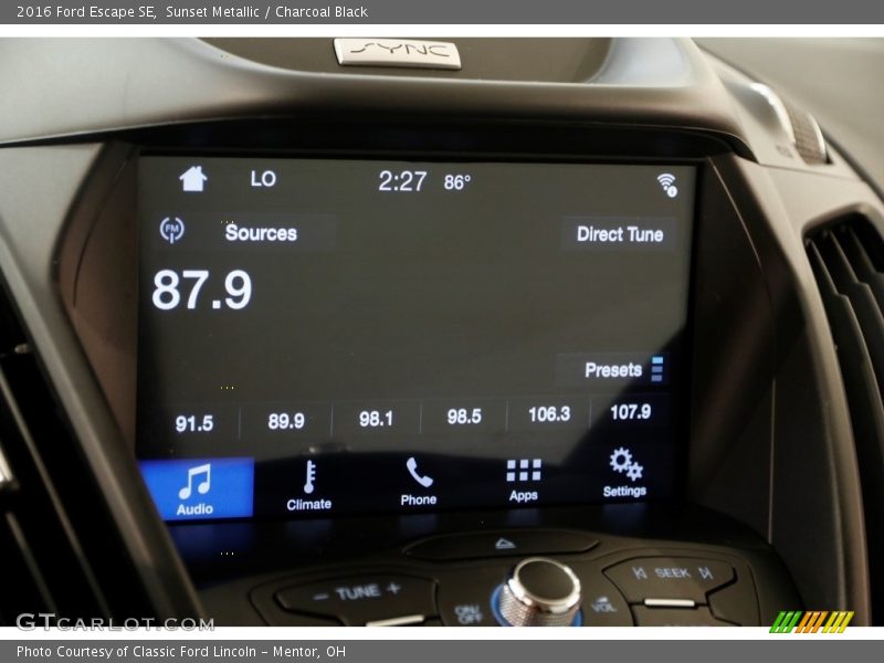 Sunset Metallic / Charcoal Black 2016 Ford Escape SE