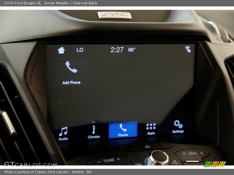 Sunset Metallic / Charcoal Black 2016 Ford Escape SE