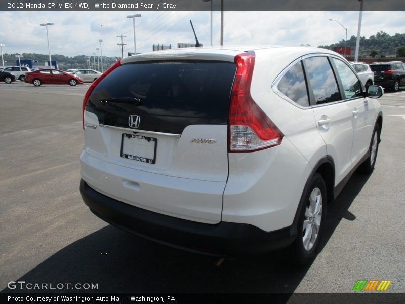 White Diamond Pearl / Gray 2012 Honda CR-V EX 4WD