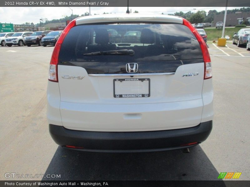 White Diamond Pearl / Gray 2012 Honda CR-V EX 4WD