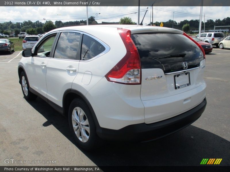 White Diamond Pearl / Gray 2012 Honda CR-V EX 4WD
