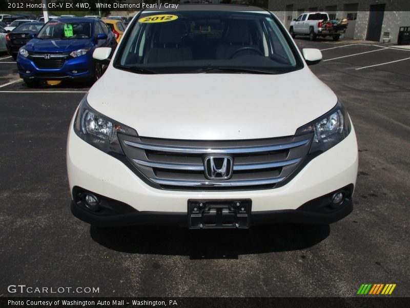 White Diamond Pearl / Gray 2012 Honda CR-V EX 4WD