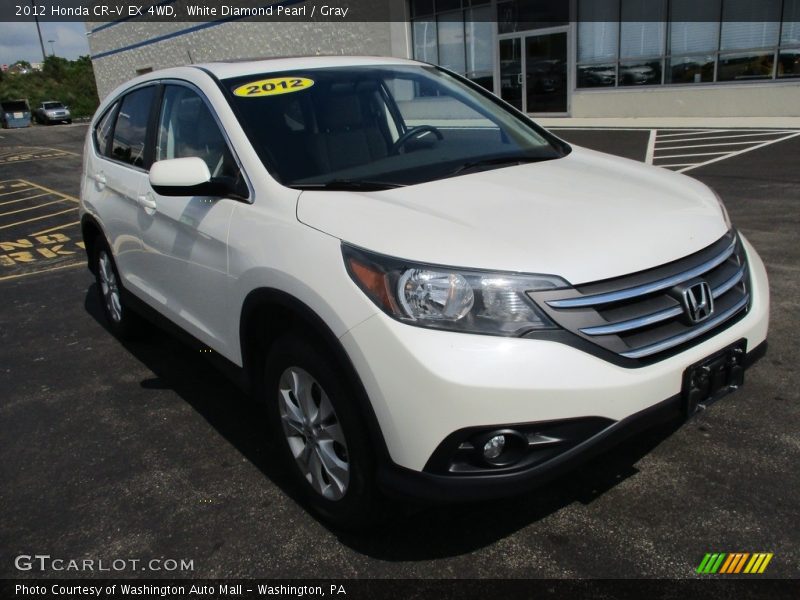 White Diamond Pearl / Gray 2012 Honda CR-V EX 4WD