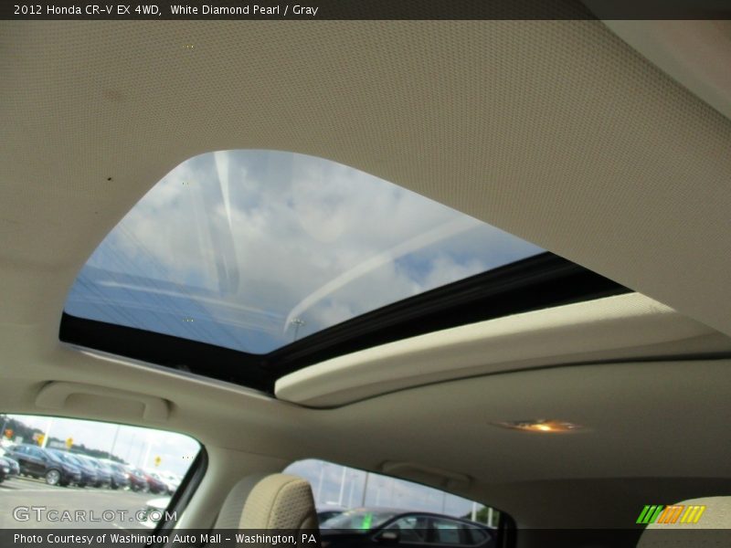 White Diamond Pearl / Gray 2012 Honda CR-V EX 4WD