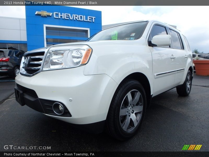 White Diamond Pearl / Black 2013 Honda Pilot Touring 4WD