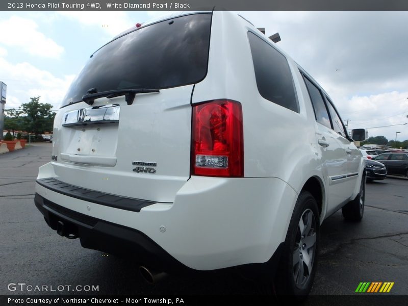 White Diamond Pearl / Black 2013 Honda Pilot Touring 4WD