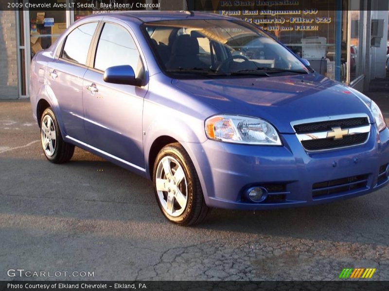 Blue Moon / Charcoal 2009 Chevrolet Aveo LT Sedan