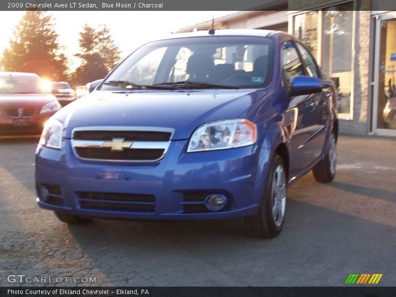 Blue Moon / Charcoal 2009 Chevrolet Aveo LT Sedan
