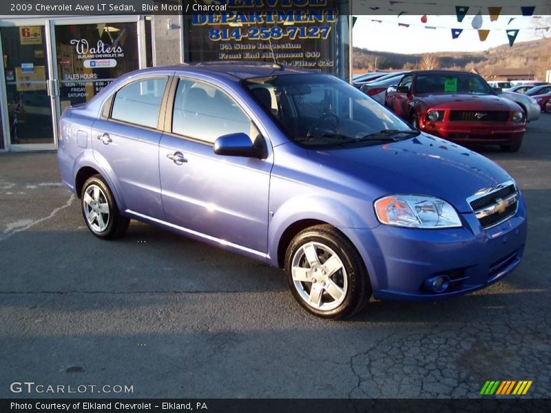 Blue Moon / Charcoal 2009 Chevrolet Aveo LT Sedan