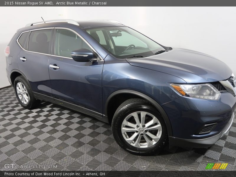 Arctic Blue Metallic / Charcoal 2015 Nissan Rogue SV AWD