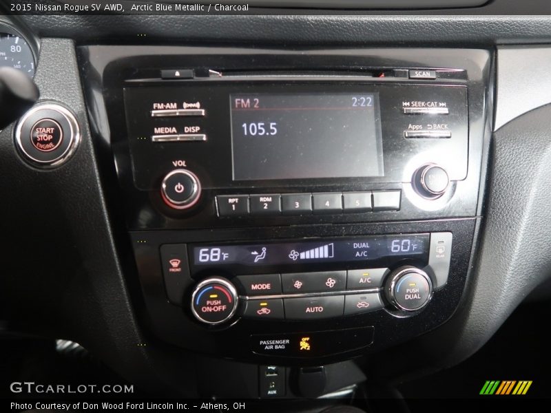 Arctic Blue Metallic / Charcoal 2015 Nissan Rogue SV AWD