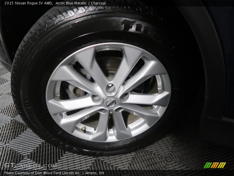 Arctic Blue Metallic / Charcoal 2015 Nissan Rogue SV AWD