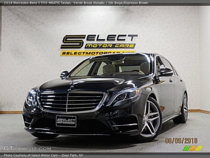 Verde Brook Metallic / Silk Beige/Espresso Brown 2014 Mercedes-Benz S 550 4MATIC Sedan