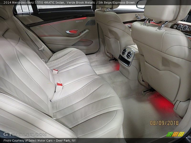 Verde Brook Metallic / Silk Beige/Espresso Brown 2014 Mercedes-Benz S 550 4MATIC Sedan
