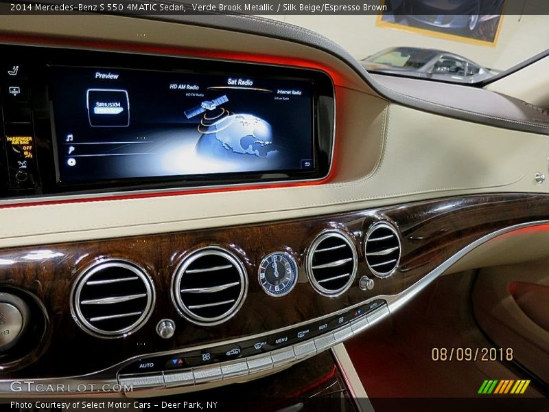 Verde Brook Metallic / Silk Beige/Espresso Brown 2014 Mercedes-Benz S 550 4MATIC Sedan