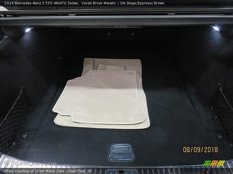 Verde Brook Metallic / Silk Beige/Espresso Brown 2014 Mercedes-Benz S 550 4MATIC Sedan