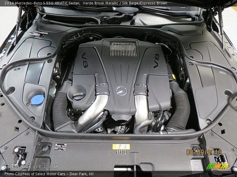Verde Brook Metallic / Silk Beige/Espresso Brown 2014 Mercedes-Benz S 550 4MATIC Sedan