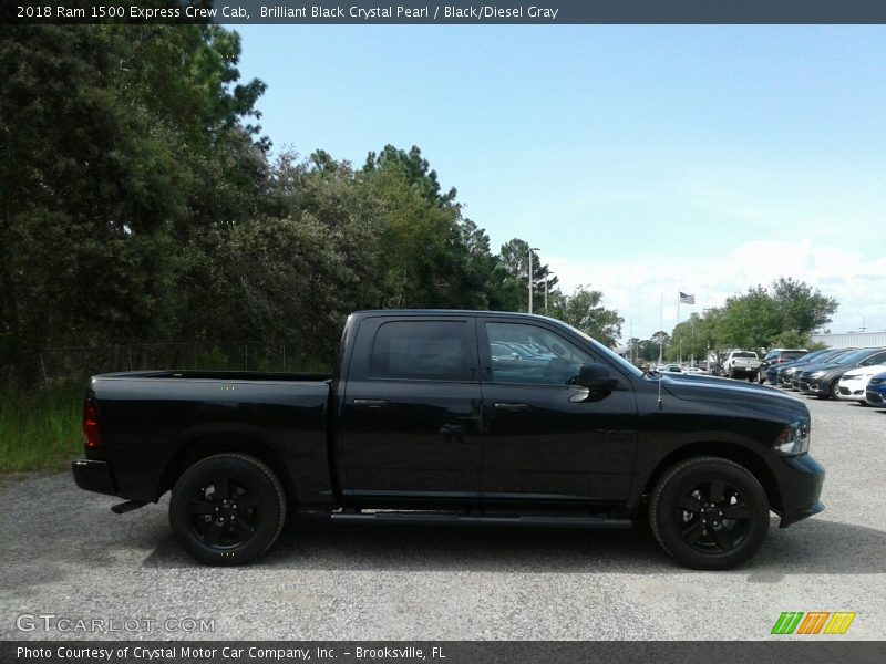 Brilliant Black Crystal Pearl / Black/Diesel Gray 2018 Ram 1500 Express Crew Cab