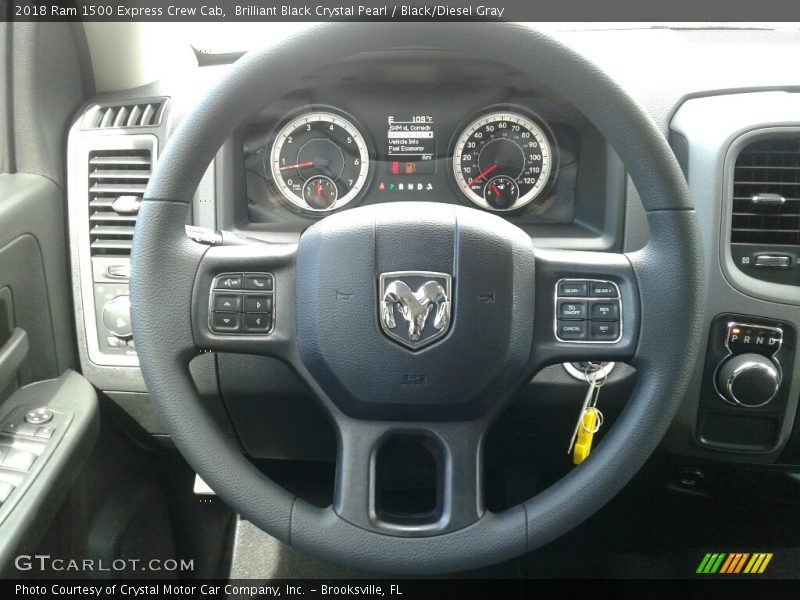 Brilliant Black Crystal Pearl / Black/Diesel Gray 2018 Ram 1500 Express Crew Cab