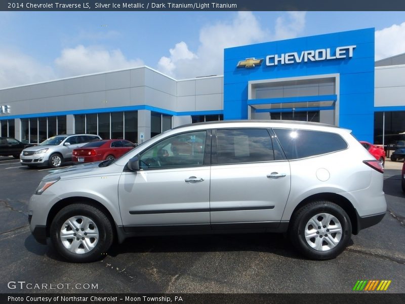 Silver Ice Metallic / Dark Titanium/Light Titanium 2014 Chevrolet Traverse LS