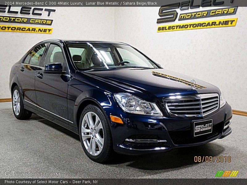 Lunar Blue Metallic / Sahara Beige/Black 2014 Mercedes-Benz C 300 4Matic Luxury