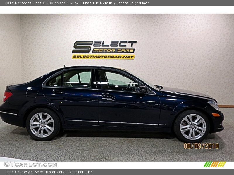 Lunar Blue Metallic / Sahara Beige/Black 2014 Mercedes-Benz C 300 4Matic Luxury