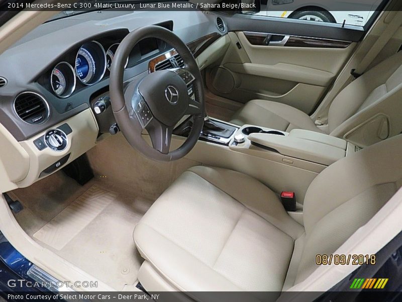 Lunar Blue Metallic / Sahara Beige/Black 2014 Mercedes-Benz C 300 4Matic Luxury