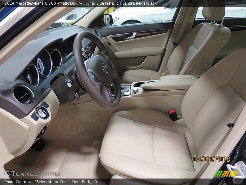 Lunar Blue Metallic / Sahara Beige/Black 2014 Mercedes-Benz C 300 4Matic Luxury