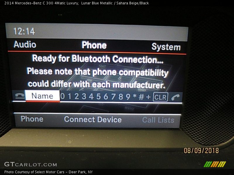 Lunar Blue Metallic / Sahara Beige/Black 2014 Mercedes-Benz C 300 4Matic Luxury