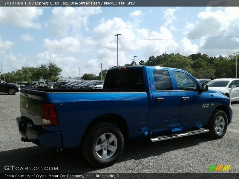 Blue Streak Pearl / Black/Diesel Gray 2018 Ram 1500 Express Quad Cab