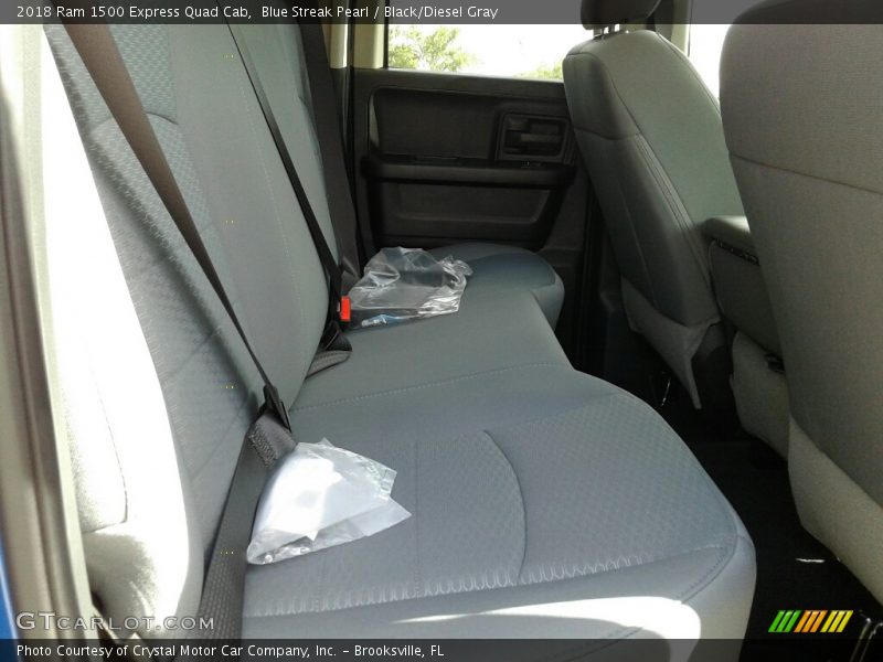 Blue Streak Pearl / Black/Diesel Gray 2018 Ram 1500 Express Quad Cab